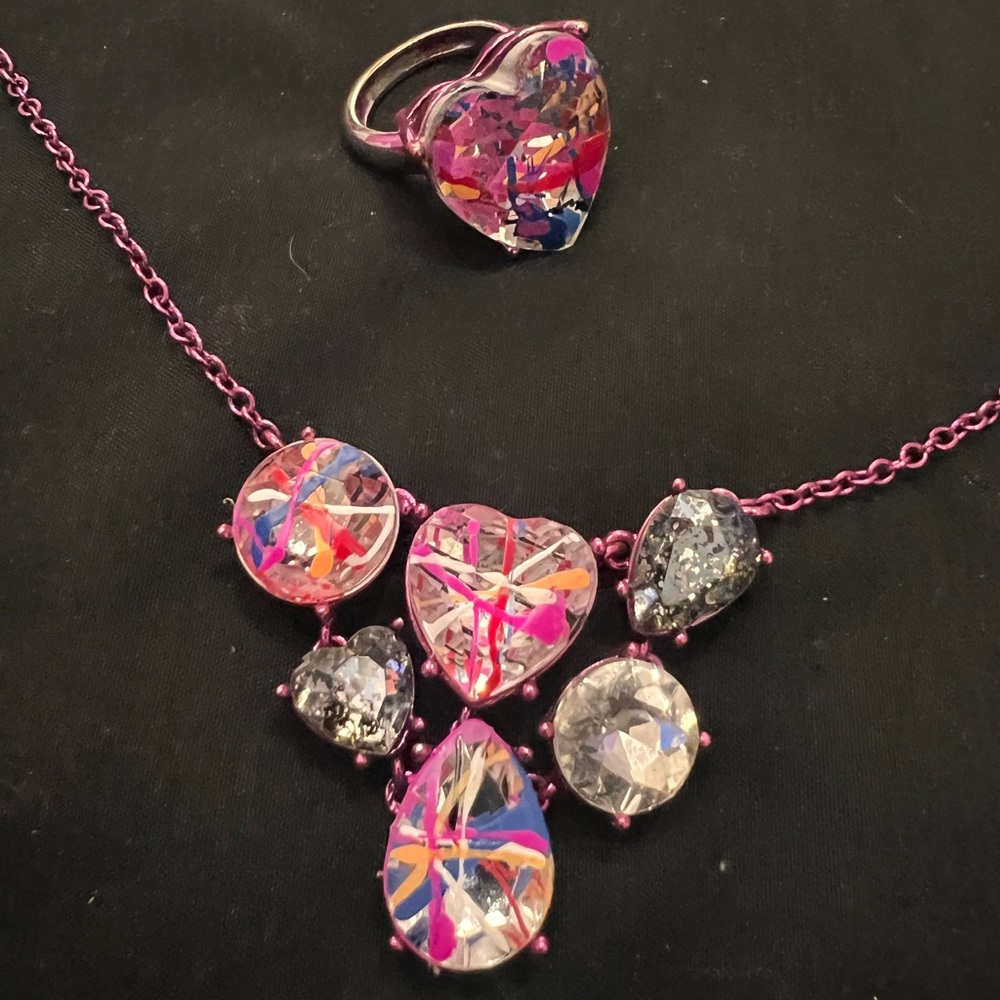 Betsey Johnson East Harlem Necklace with bonus Ring